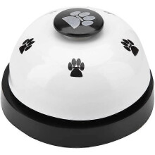 (White)Pet Training Bells, Iron Sturdy Durable Cute Cartoon Pet Bell Dog Puppy Pet Potty Training Bells