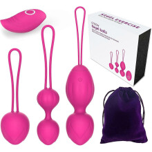 Set de 3 piezas de bolas de Kegel de silicona premium para ejercicios de relajación y cuidado personal femenino. Kit de pesas para mas