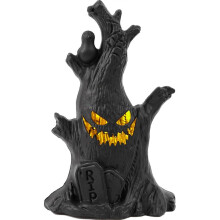 Árbol de Halloween con luces LED espeluznantes, decoraciones de mesa de Halloween, luz nocturna embrujada