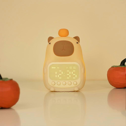 Alarm Clock Nightlight Lamp, Rechargeable Tabletop Digital Clock, LED Night Light Desk Decor 1