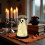 Ghost in Dome Night Light – Battery Operated Warm LED – for Mantel Tabletop Decor 4