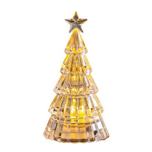 Klein kerstboom-nachtlampje met LED voor op tafel.