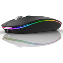 Draadloze muis, draagbare oplaadbare Bluetooth-muis, stille muis (800-1200-1600 DPI) voor tablet/laptop/Windows/Linux, zwart