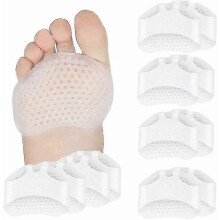6 Pairs Metatarsal Pads, 12 Foot Pads for Women and Men, Soft Gel Pads, Pain Relief, Transparent Breathable Honeycomb Insoles.