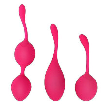 Juego de 3 bolas Ben Wa de piedra natural para ejercicios de Kegel y cuidado personal femenino.