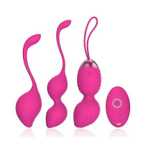Kit de pesas para ejercicios de Kegel 2 en 1 para principiantes, color rojo, para el cuidado personal de la mujer, con bolas de entren