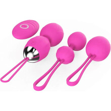 Set de bolas de masaje Kegel y varita de ejercicios para el cuidado personal femenino. Kit de masaje relajante de silicona suave con b