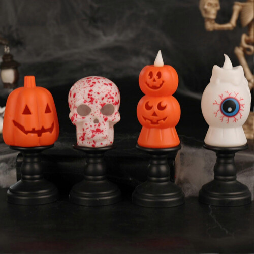 Skeleton Night Light - LED Spooky Decorative Lamp for Halloween Tabletop 2