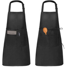 2 Pack Waterproof Kitchen Aprons, Adjustable Apron with Pockets for Home Cooking, Restaurant, Garden, Barbecue, School, Cafe