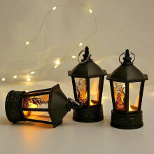 Halloween Dekoration Elektronisk Stearinlys Retro Græskar Heks Menneskeskelet Natlampe LED Lampe Halloween Dekoration 2026