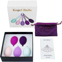 bolas de silicona de alta calidad para ejercicios de Kegel, kit de masaje con pesas para relajación y cuidado personal femenino, con b