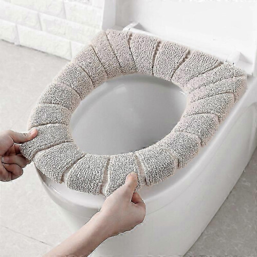 pezzi Copriwater, cuscino per sedile WC, morbido e caldo, lavabile, per bagno 1