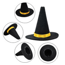 1/6 kpl mini noidanhattuja käsintehtyjä viinipullokoristeita halloweeniin, tee-se-itse-hiusasusteet, askartelut halloween-juhlatarvikkee