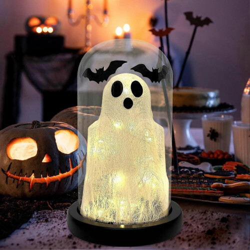 Ghost in Dome Night Light – Battery Operated Warm LED – for Mantel Tabletop Decor 2