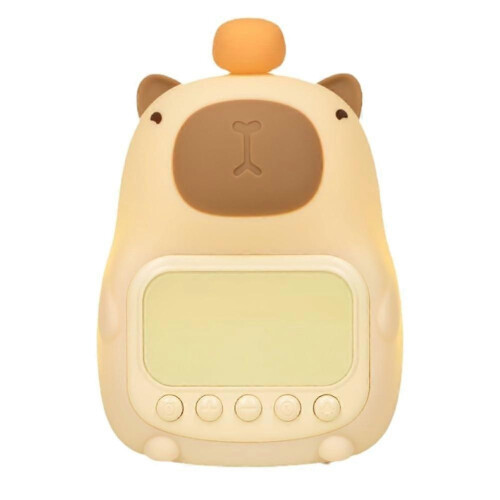 Alarm Clock Nightlight Lamp, Rechargeable Tabletop Digital Clock, LED Night Light Desk Decor