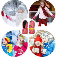 Ski Gloves Fun Printing Boys And Girls Waterproof Windproof Warm Snow Play Gloves