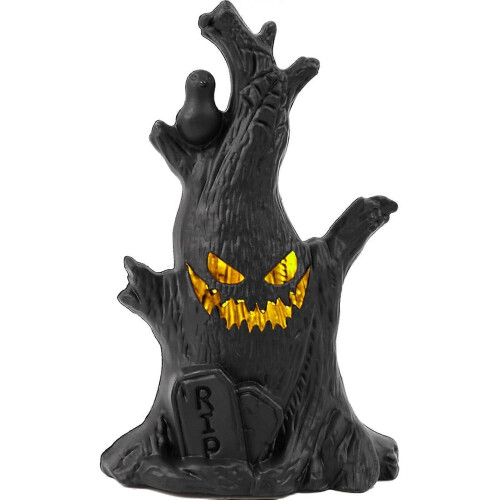 Halloween Tree with Spooky LED Lights, Tabletop Halloween Decorations, Haunted Night Light