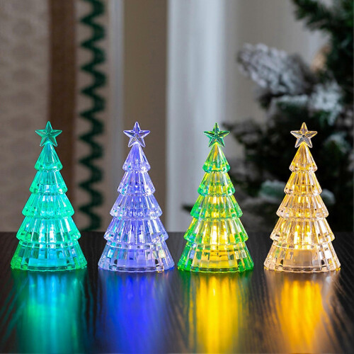 Liten juletre-nattlampe med LED for bordmontering 2
