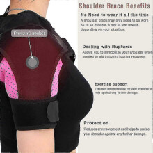 Adjustable Shoulder Support Brace for Women, Sports Shoulder Stabilizer, Fits Left & Right Shoulder for Gym Workout