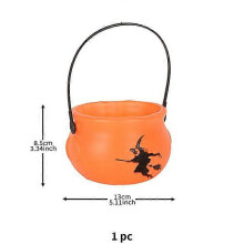 1 ks Halloweenske vedro na cukríky, vedro na tekvicu, prenosný košík, detské darčekové vedro na koledovanie, vedro na hallo