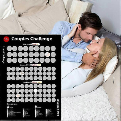 Couples Scratch Off Poster Romantic Date Night Bucket List Game Valentines Gift 1