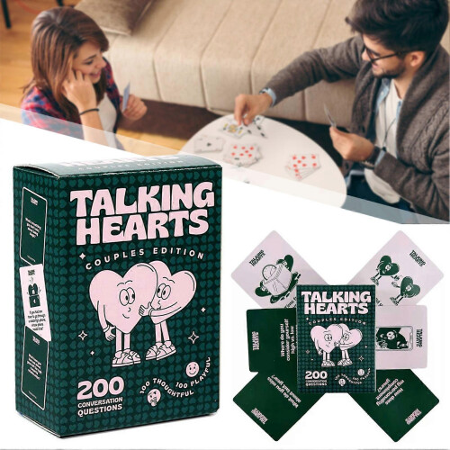 200 Conversation Questions Couples Card Game Romantic Date Night Intimate Connection Deck Gift 1