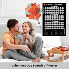 Couples Scratch Off Poster Romantic Date Night Bucket List Game Valentines Gift