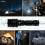 Tactical Flashlight High Lumen Super Bright LED, USB Rechargeable 5 Lighting Modes, Rail Mount with Pressure Switch 5