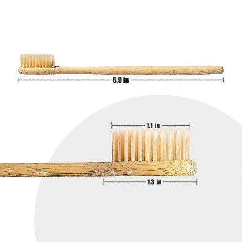 Spazzolino da denti in bambù, 10 spazzolini da denti in legno biodegradabili 2