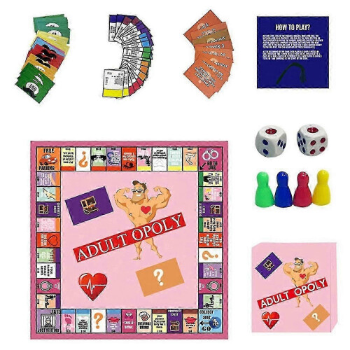 Pink Couples Interactive Board Game Romantic Date Night Game Set with Game Pieces & Dice