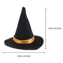 1/6 ks Mini čarodejnícke klobúky Ručne vyrobená dekorácia fliaš vína na Halloween Domov DIY Vlasové doplnky Remeslá Halloweenske párty