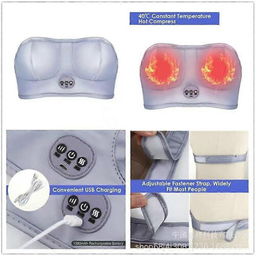 Electric Breast Massager, Handheld Massage Device with Bra Design 2