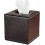Genuine Leather Tissue Holder, Square Paper Dispenser, Brown Color 4