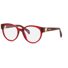 Chopard VCH350S 53/19/145 tummanpunaiset läpinäkyvät kiiltävät silmälasit Acetat NAISET VCH350S