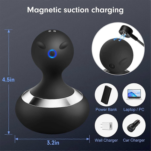 Cordless Electric Massager,10 Modes Powerful Vibration Gourd Vibrator 1