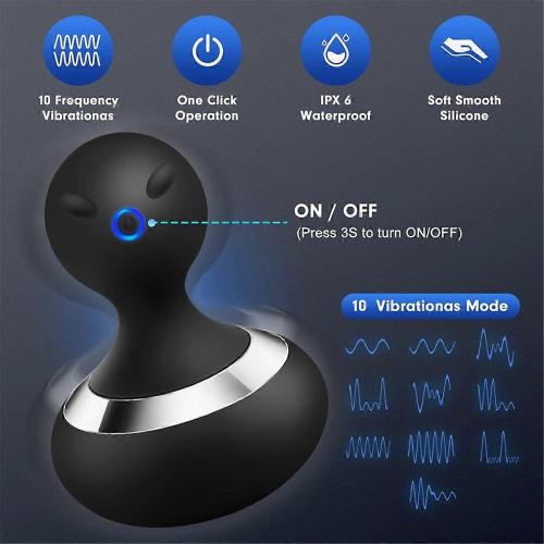 Cordless Electric Massager,10 Modes Powerful Vibration Gourd Vibrator 2