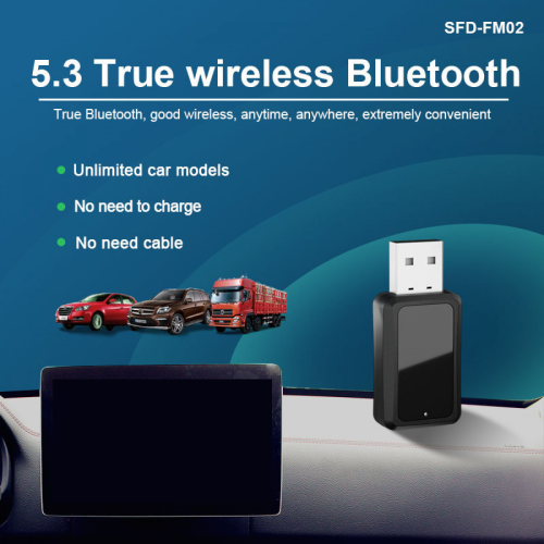 FM02 Car FM Transmitter Receiver Portable Auto Audio Wireless Adapter Handsfree Call Bluetooth-Compatible Auto Accessories 1