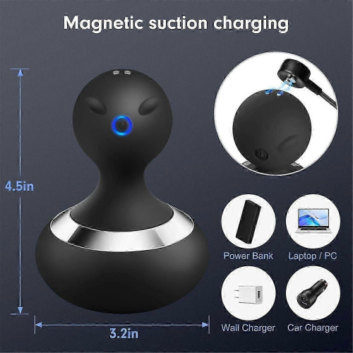 Rechargeable Cordless Handheld Neck Massager with 10 Powerful Vibration Modes 1