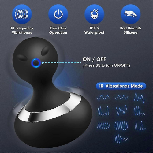Rechargeable Cordless Handheld Neck Massager with 10 Powerful Vibration Modes 2