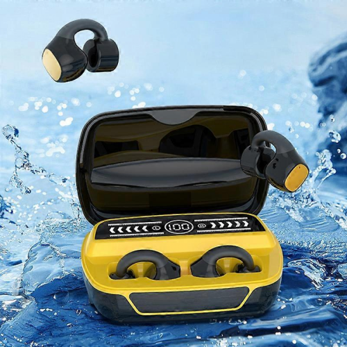 Bluetooth 5.3 Ear Clip Earphone Digital Display Wireless Headset with Power Bank Function - Nud 1