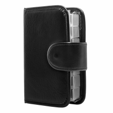 28-Compartment Weekly Pill Case, Double-Sided White Leatherette Vitamin Organizer