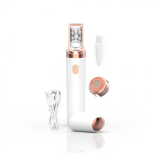 Women's epilator for facial and body hair removal, wet/dry use