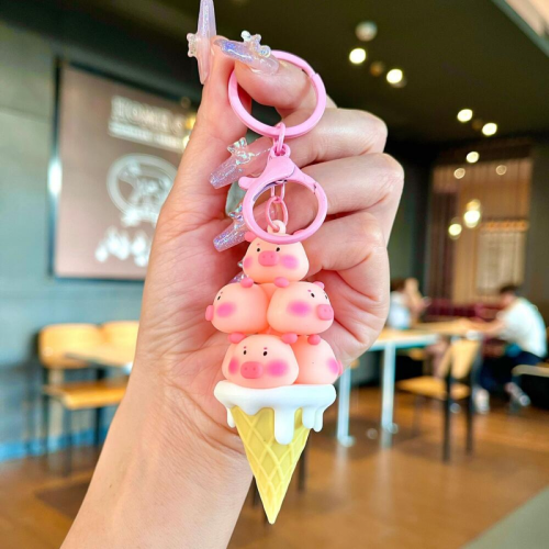 Animal Shaped Pendant Backpack Hanging Charm Delicate PVC Keychain Charm 1
