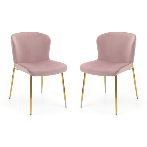 Set Of 2 Harper Dining Chairs - Dusky Pink 1
