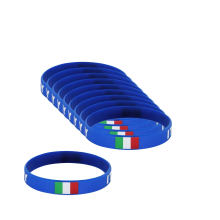 Armbänder mit italienischer Flagge, 10 Stück, Silikon-Armbänder für patriotische Anlässe, Feiertage, Sportfans, Militär-Themen, interna