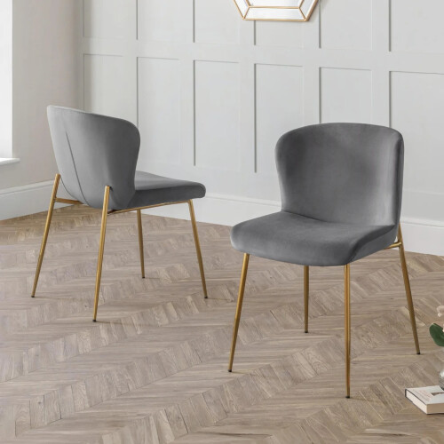 Set Of 2 Harper Dining Chairs - Grey 1