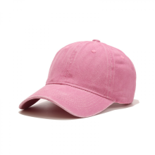 Pinkfarbene Baseballkappe für Damen, verstellbare Baseballkappe aus Baumwolle