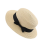 Damen-Strandhut, Strohhut, runde flache Kappe mit breiter Krempe 1