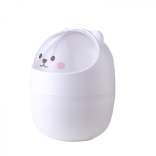 Papelera, Papelera con forma de oso adorable, Papelera de escritorio de gran capacidad con diseño de dibujos animados, Contenedor de ba