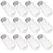 Botellas de plástico con diseño de muñeco de nieve para jugo, ideales para hogares y cafeterías (12 unidades)